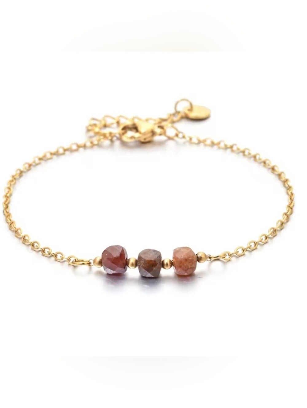 🤎🤎NEW🤎🤎 BEAUTIFUL!! SS Minimalist Faceted TIGERS EYE Bracelet
